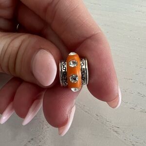 Brighton Orange Dazzle Charm Bead